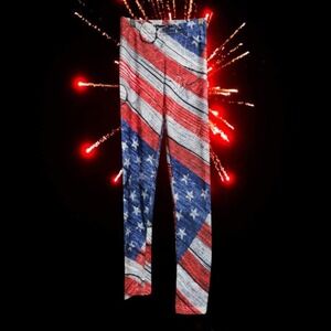 American Flag Leggings Patriotic Stars and Stripes Fourth July‎ Outfit